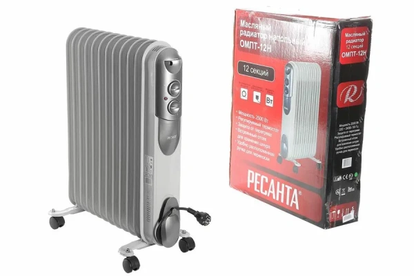 Масляный радиатор  ОМПТ-12Н (2,5 кВт) Масляный радиатор  ОМПТ-12Н (2,5 кВт)