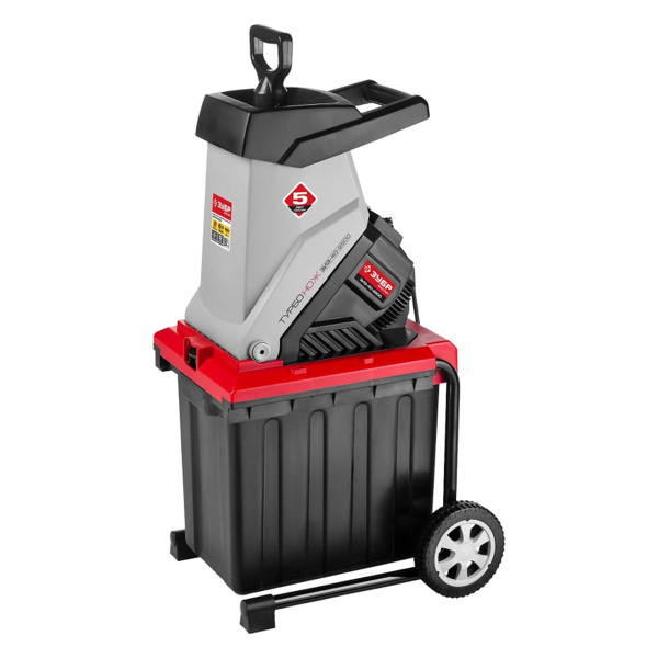 Измельчитель садовый электрический, ЗУБР ЗИЭ-40-2500, р/с 40 мм, контейнер 50 л, 2500 Вт Измельчитель садовый электрический, ЗУБР ЗИЭ-40-2500, р/с 40 мм, контейнер 50 л, 2500 Вт